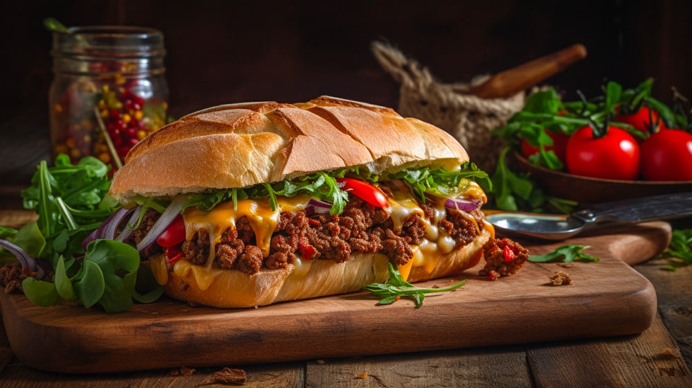 recettes de camping - sandwich viande haché