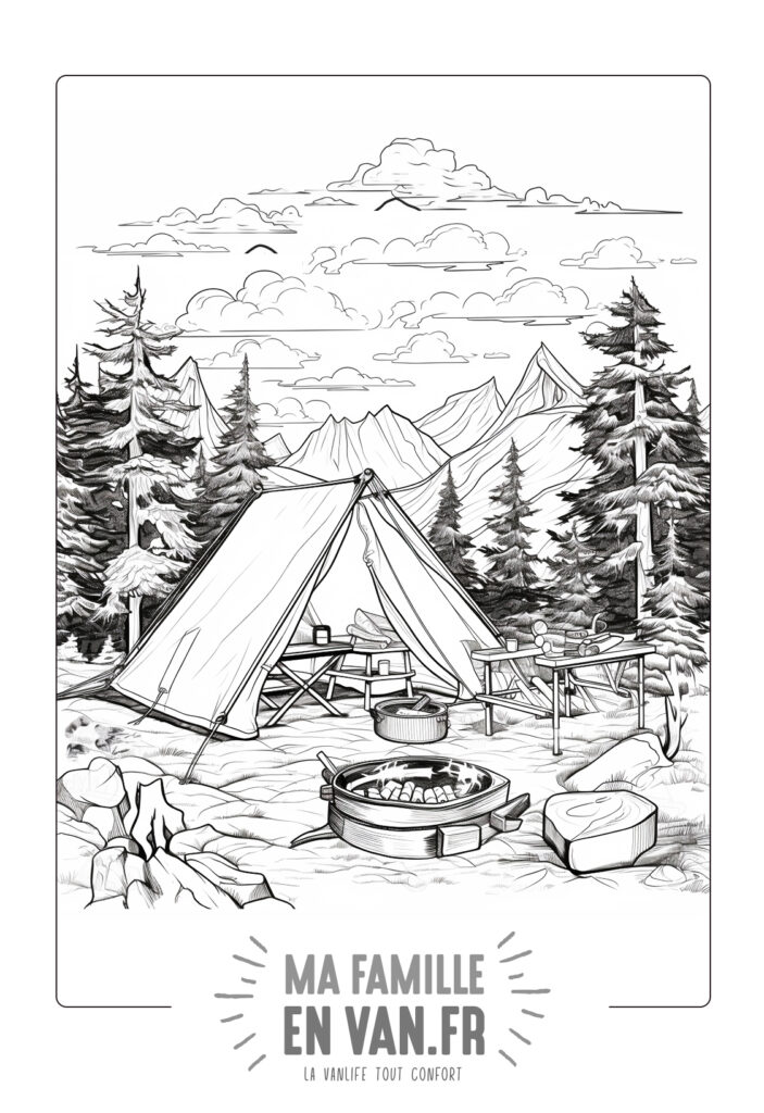 coloriages vanlife à télécharger